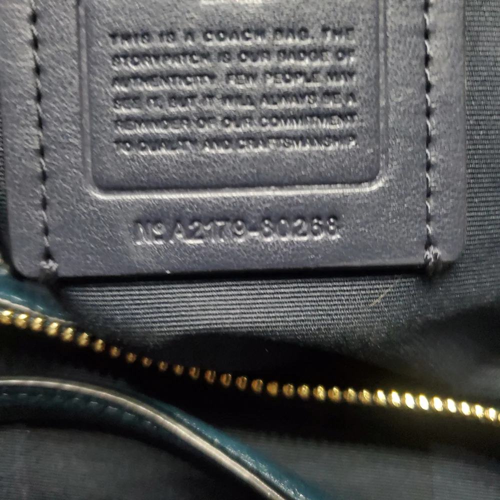 Coach Blue Leather Shoulder Bag - Picture 2 of 6